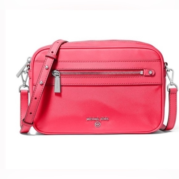 MICHAEL Michael Kors Handbags - Michael Kors Geranium Jet Set Nylon Charm Large East West Crossbody Bag